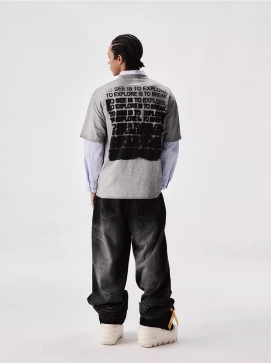 Labt Gradation Print Heather Tee | Face 3 Face