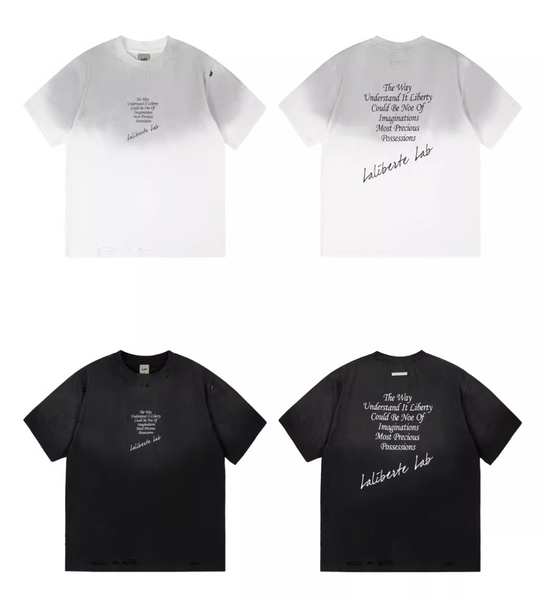 Labt Distressed Holes Dirty Print Tee | Face 3 Face