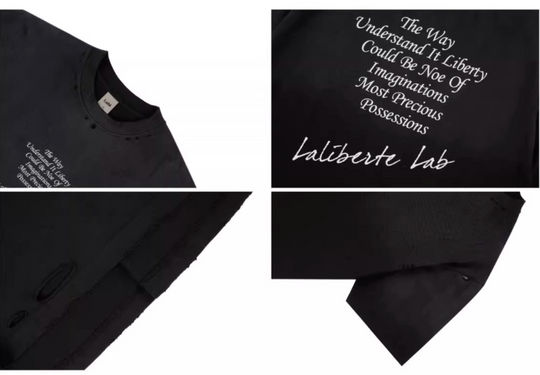 Labt Distressed Holes Dirty Print Tee | Face 3 Face