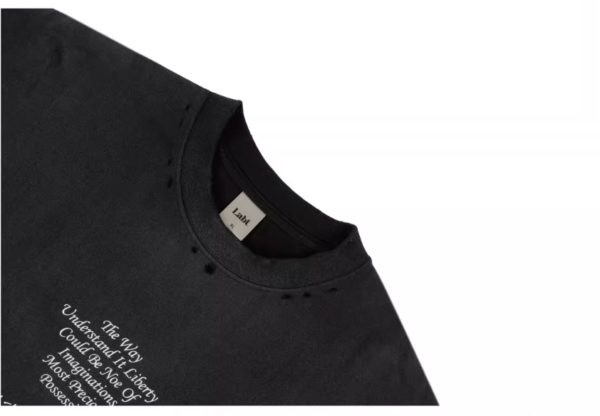 Labt Distressed Holes Dirty Print Tee | Face 3 Face