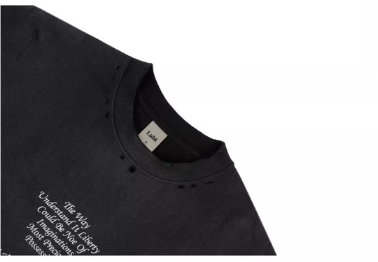 Labt Distressed Holes Dirty Print Tee | Face 3 Face