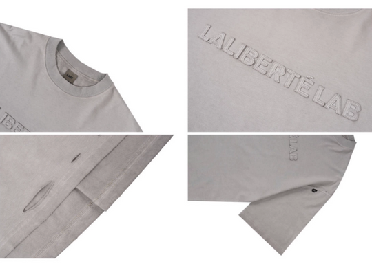 Labt 3D Patch Embroidery Distressed Tee | Face 3 Face
