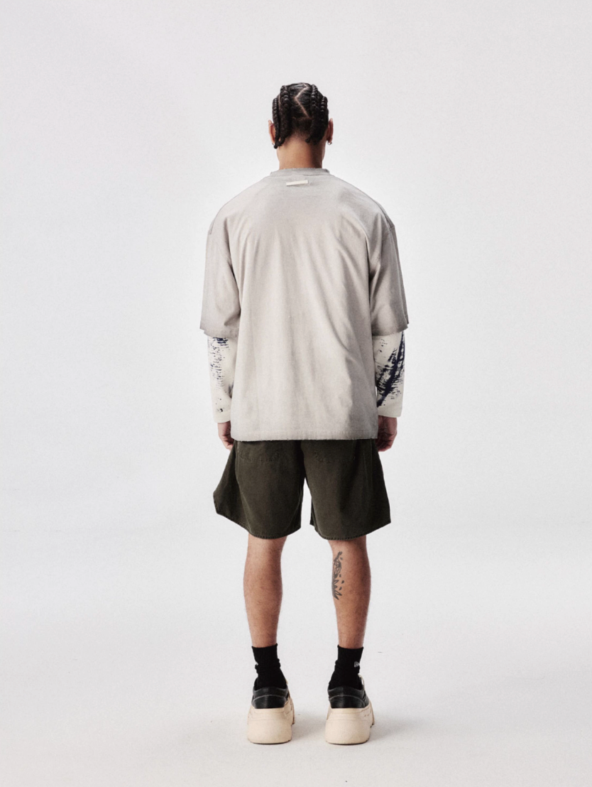 Labt 3D Patch Embroidery Distressed Tee | Face 3 Face