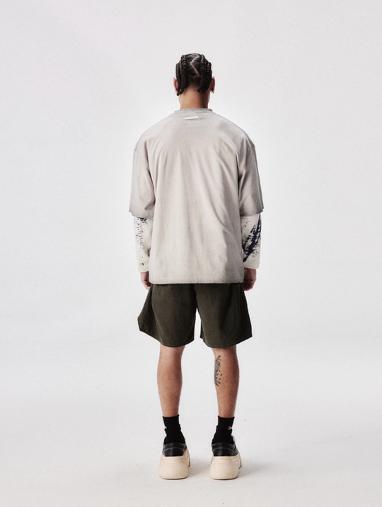 Labt 3D Patch Embroidery Distressed Tee | Face 3 Face