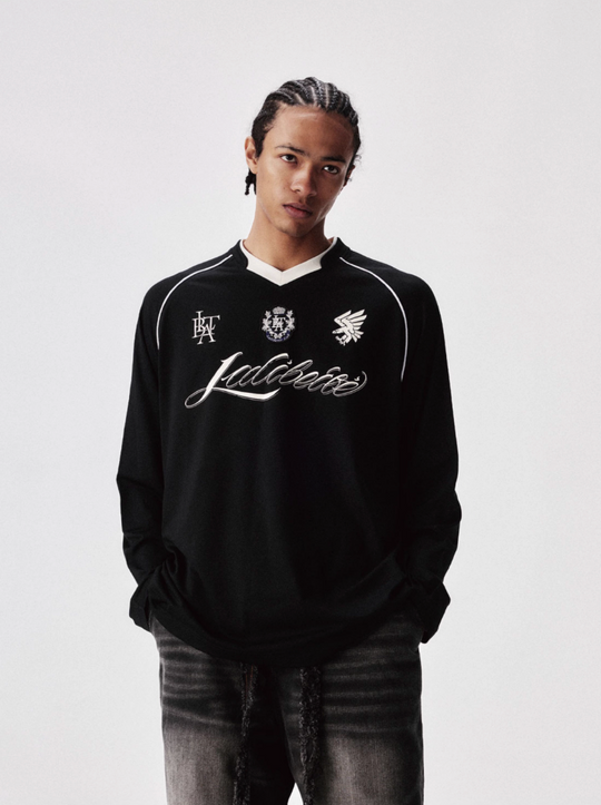 Labt Emblem Patch Mesh Long Sleeve Soccer Jersey | Face 3 Face