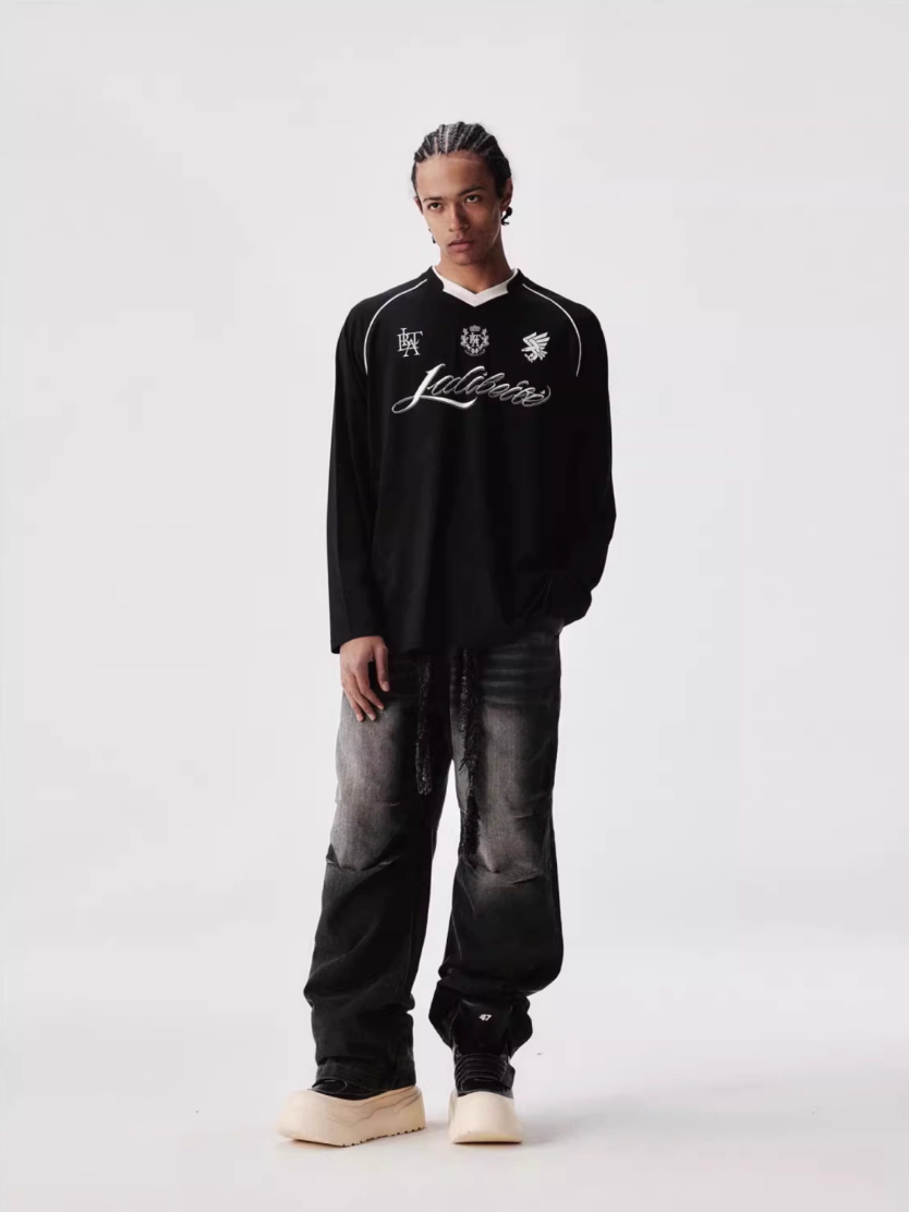 Labt Emblem Patch Mesh Long Sleeve Soccer Jersey | Face 3 Face