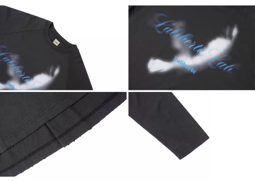 Labt Distressed Raglan Long Sleeve Tee | Face 3 Face