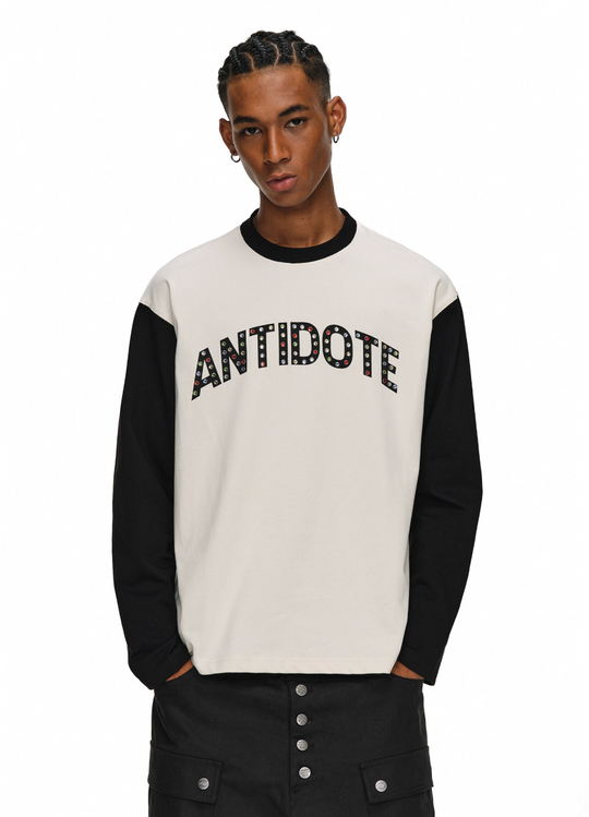 ANTIDOTE Color Stone Studded Long Sleeve Tee | Face 3 Face