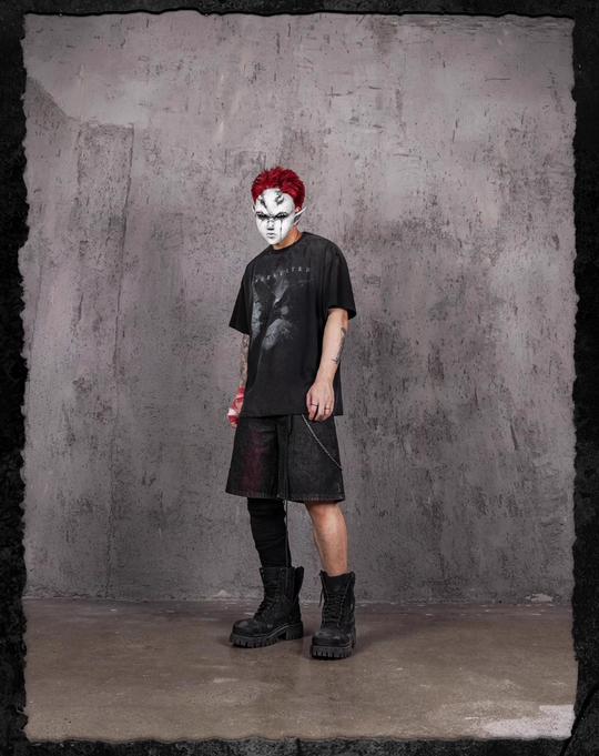 UNDERWATER Night Raven Print Washed Distressed Tee | Face 3 Face