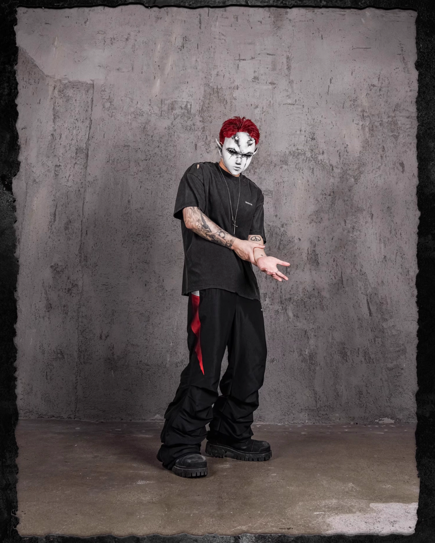 UNDERWATER Handmade Cut Distressed Dust Black Tee | Face 3 Face