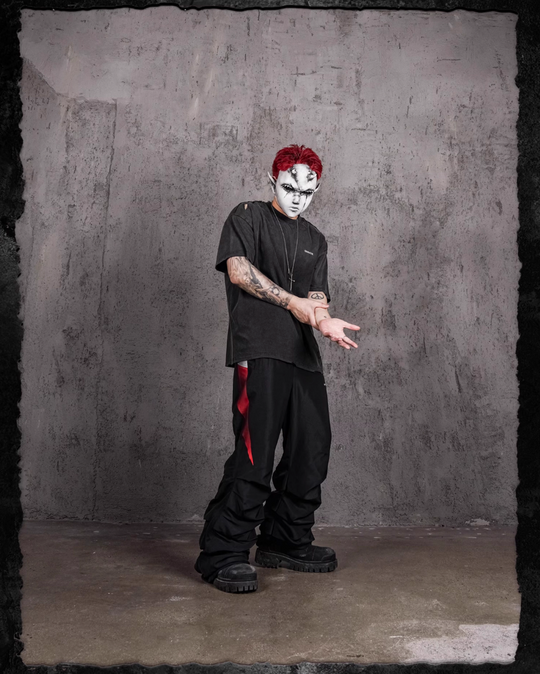 UNDERWATER Handmade Cut Distressed Dust Black Tee | Face 3 Face