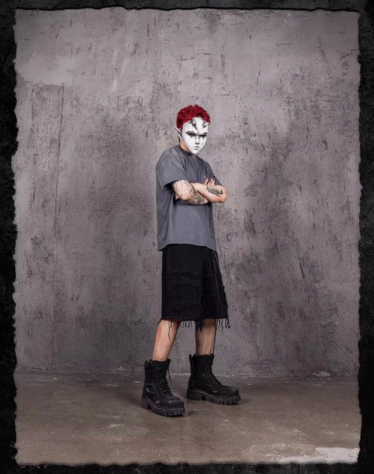 UNDERWATER Handmade Cut Distressed Dust Blue Tee | Face 3 Face