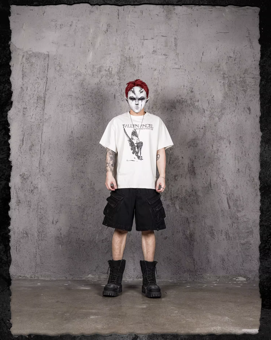 UNDERWATER Fallen Angel Print Distressed Tee | Face 3 Face