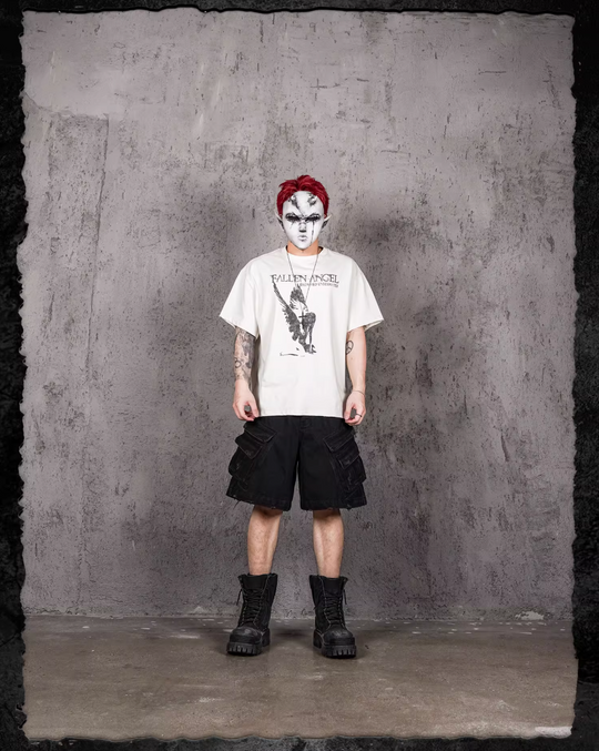 UNDERWATER Fallen Angel Print Distressed Tee | Face 3 Face