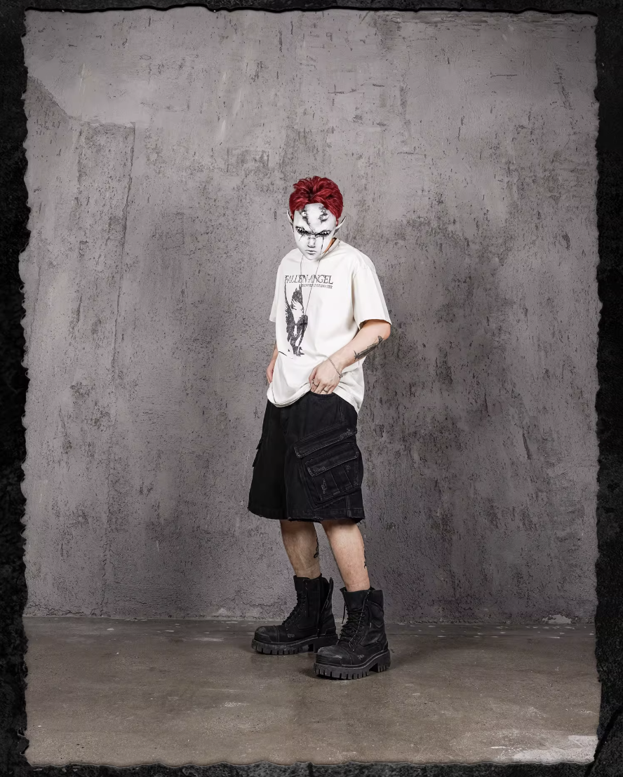 UNDERWATER Fallen Angel Print Distressed Tee | Face 3 Face