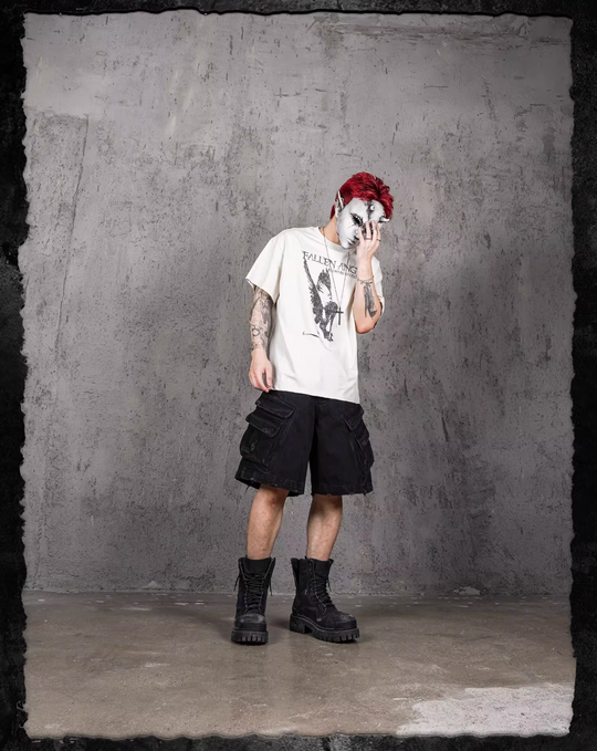 UNDERWATER Fallen Angel Print Distressed Tee | Face 3 Face