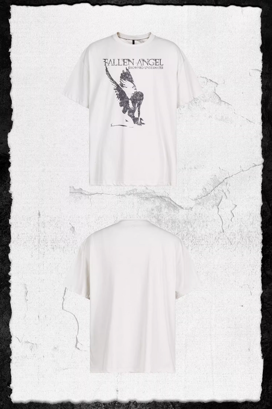 UNDERWATER Fallen Angel Print Distressed Tee | Face 3 Face