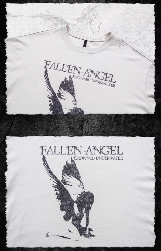UNDERWATER Fallen Angel Print Distressed Tee | Face 3 Face