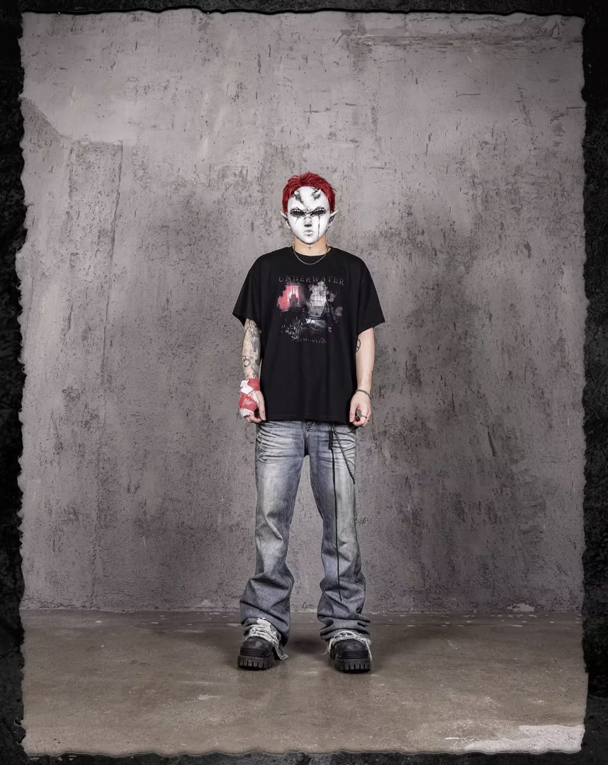 UNDERWATER Demonize Vintage Print Tee | Face 3 Face