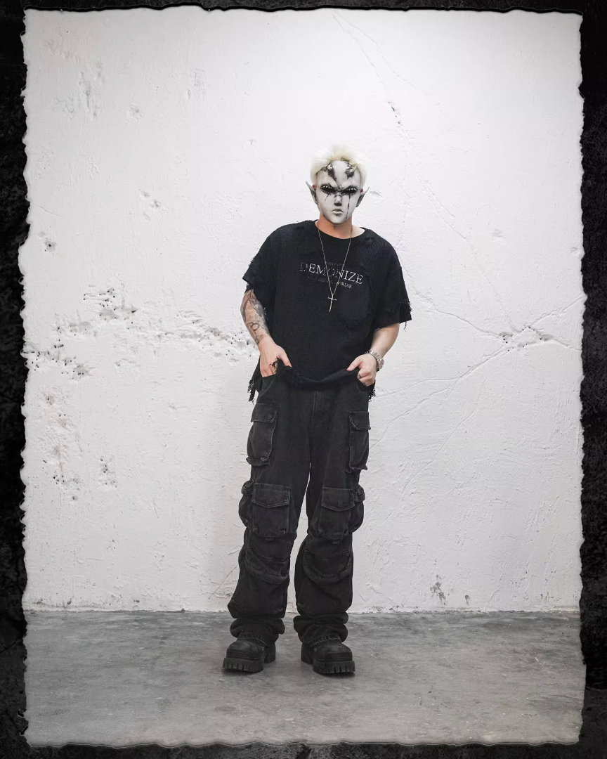 UNDERWATER Ruined Mesh Distressed Layered Tee | Face 3 Face