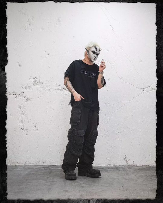 UNDERWATER Ruined Mesh Distressed Layered Tee | Face 3 Face