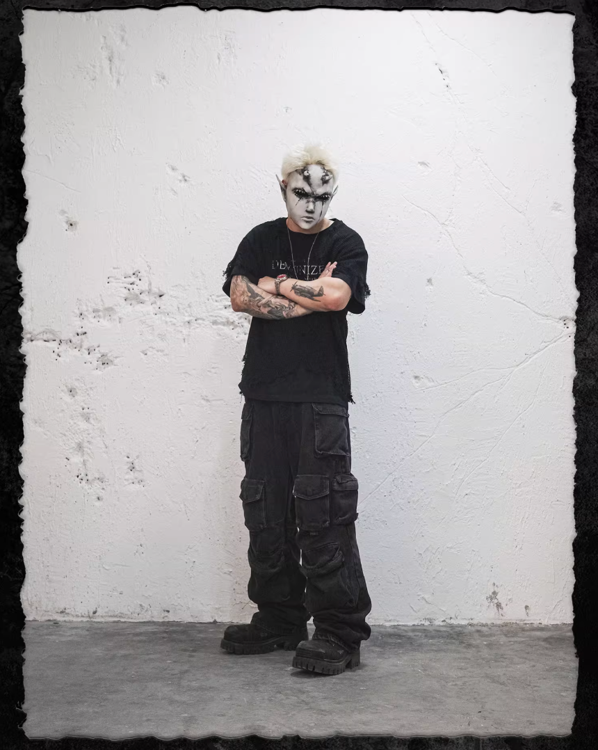 UNDERWATER Ruined Mesh Distressed Layered Tee | Face 3 Face