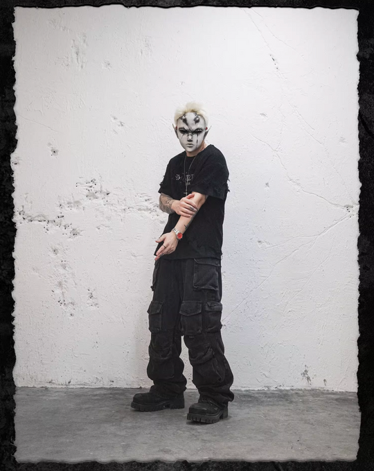 UNDERWATER Ruined Mesh Distressed Layered Tee | Face 3 Face