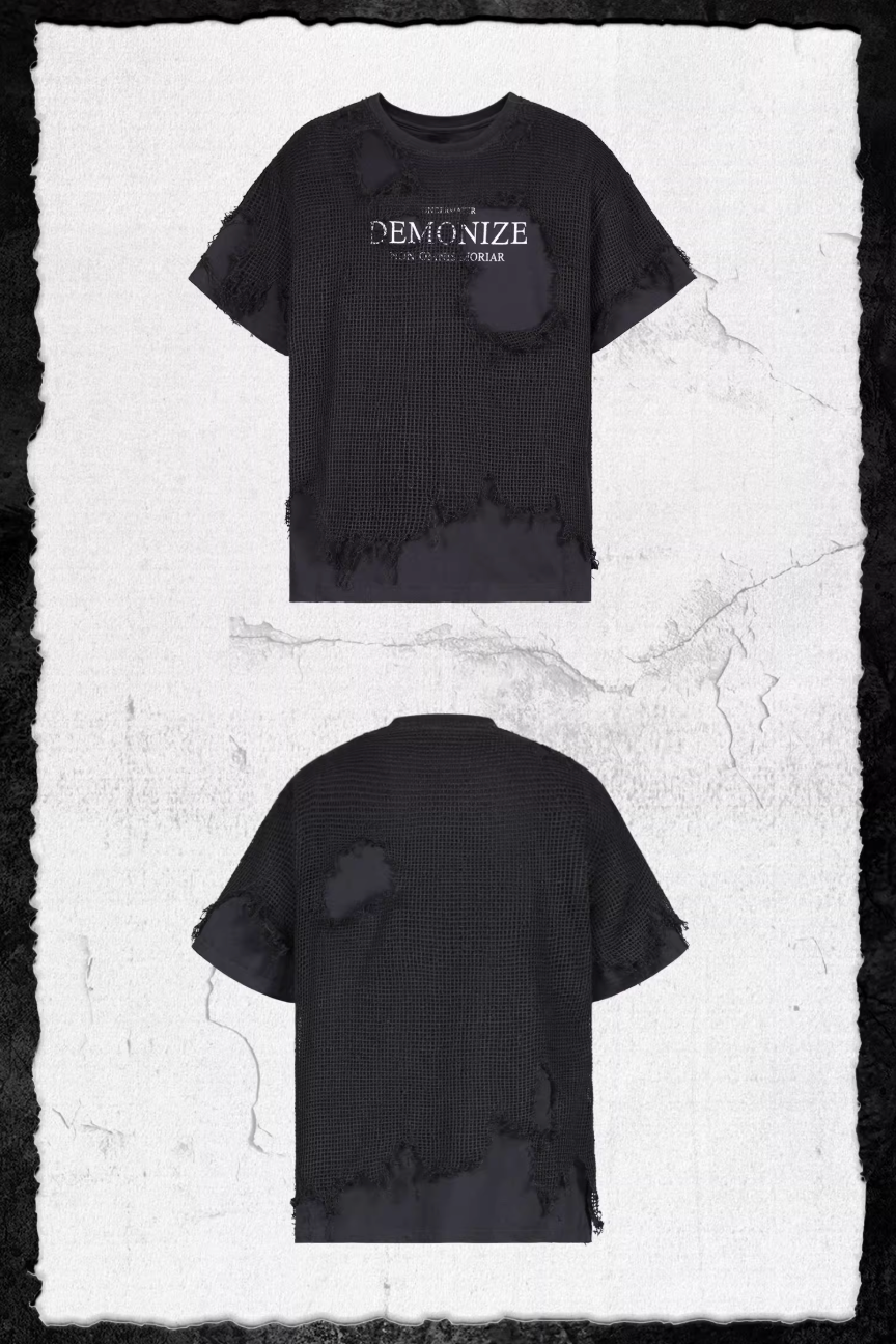 UNDERWATER Ruined Mesh Distressed Layered Tee | Face 3 Face