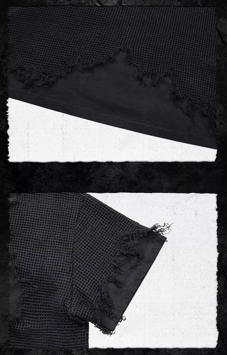 UNDERWATER Ruined Mesh Distressed Layered Tee | Face 3 Face