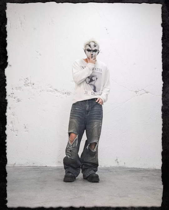 UNDERWATER Devils Kiss Vintage Print Long Sleeve Tee | Face 3 Face