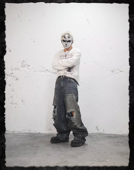 UNDERWATER Devils Kiss Vintage Print Long Sleeve Tee | Face 3 Face