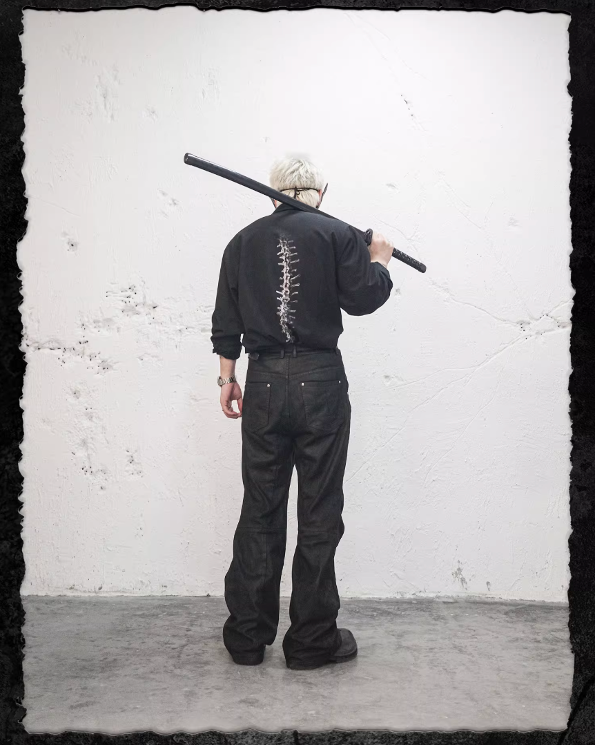 UNDERWATER Backbone Print Long Sleeve Shirt | Face 3 Face