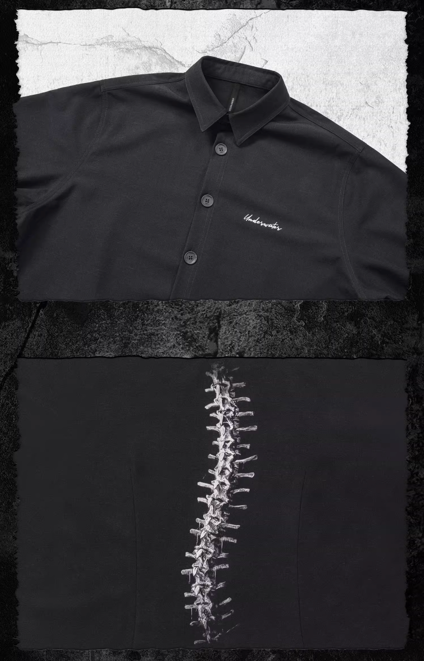 UNDERWATER Backbone Print Long Sleeve Shirt | Face 3 Face