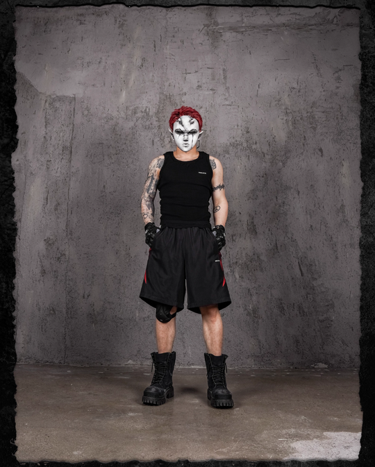 UNDERWATER Dirty Dye Aged Colorblock Nylon Shorts | Face 3 Face