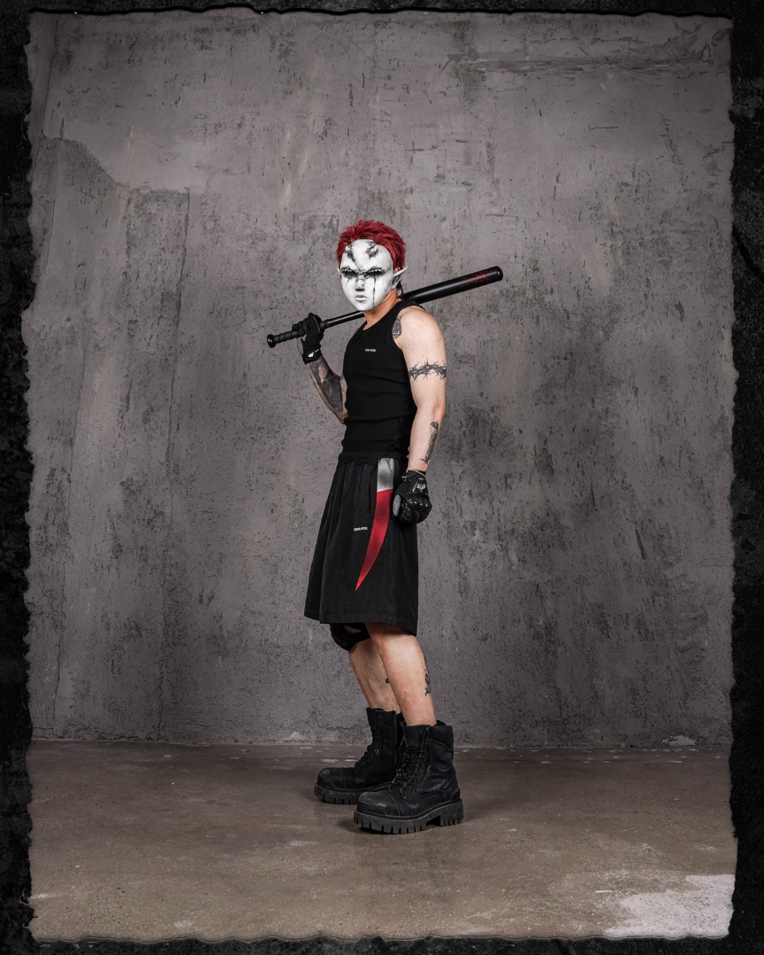 UNDERWATER Dirty Dye Aged Colorblock Nylon Shorts | Face 3 Face