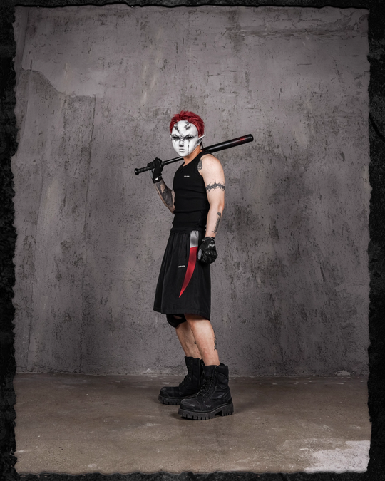 UNDERWATER Dirty Dye Aged Colorblock Nylon Shorts | Face 3 Face