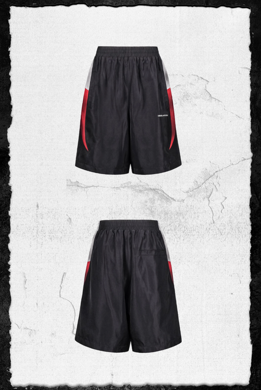 UNDERWATER Dirty Dye Aged Colorblock Nylon Shorts | Face 3 Face