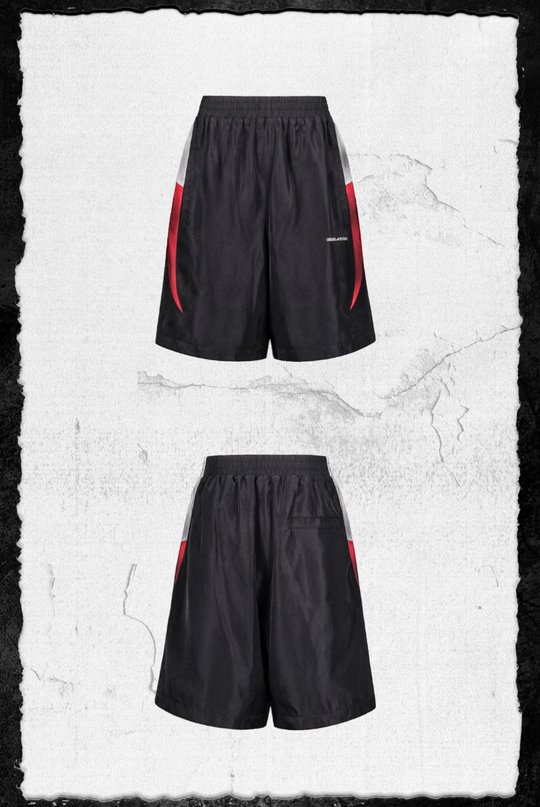 UNDERWATER Dirty Dye Aged Colorblock Nylon Shorts | Face 3 Face