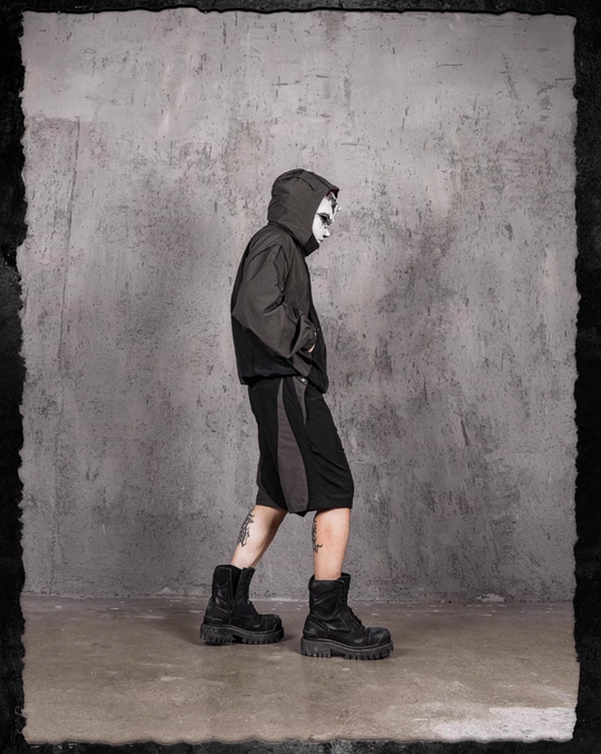 UNDERWATER Curved Mesh Patchwork Nylon Shorts | Face 3 Face