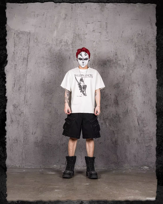 UNDERWATER Aged Multi Pocket Denim Shorts | Face 3 Face