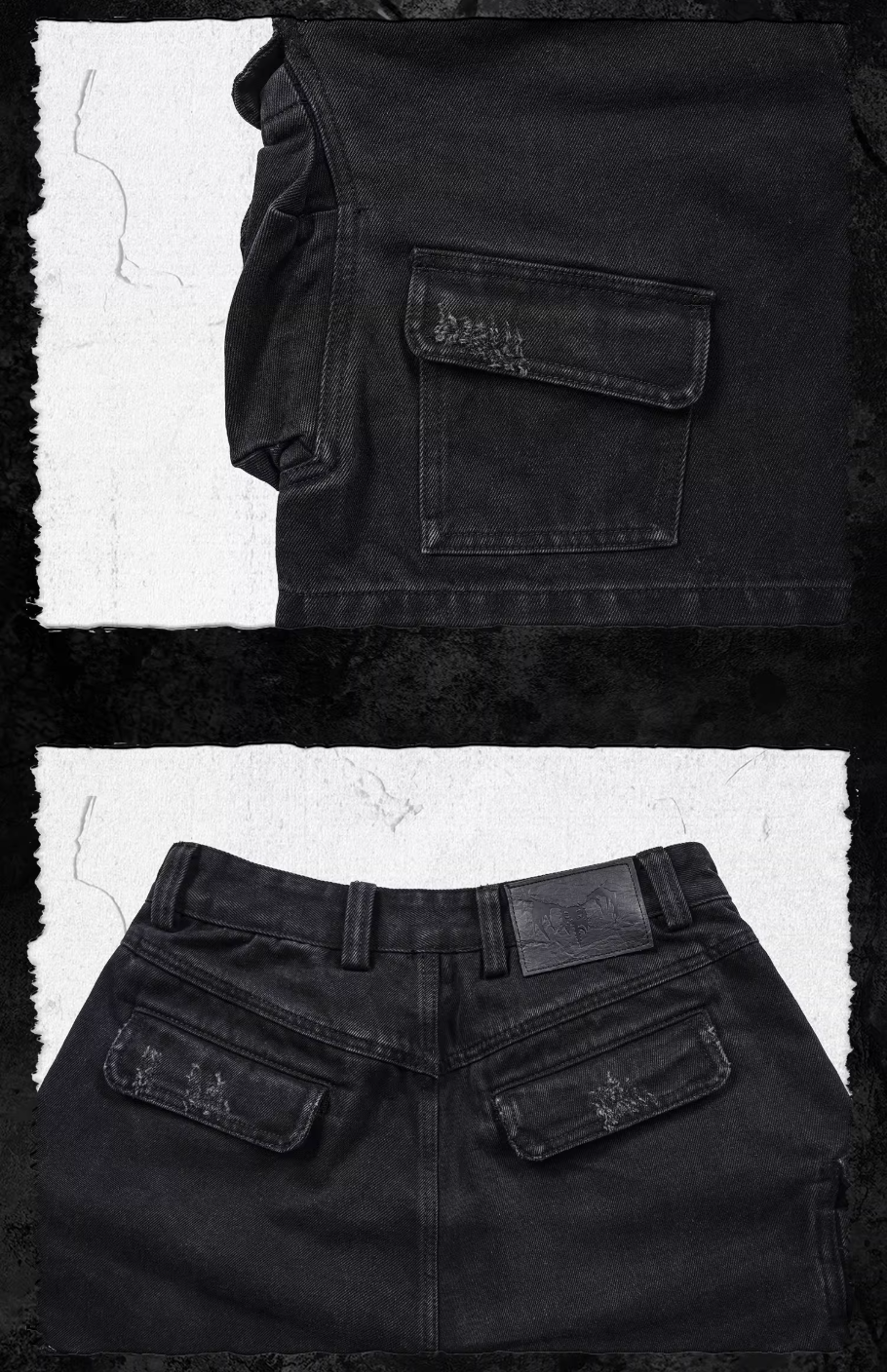 UNDERWATER Aged Multi Pocket Denim Shorts | Face 3 Face