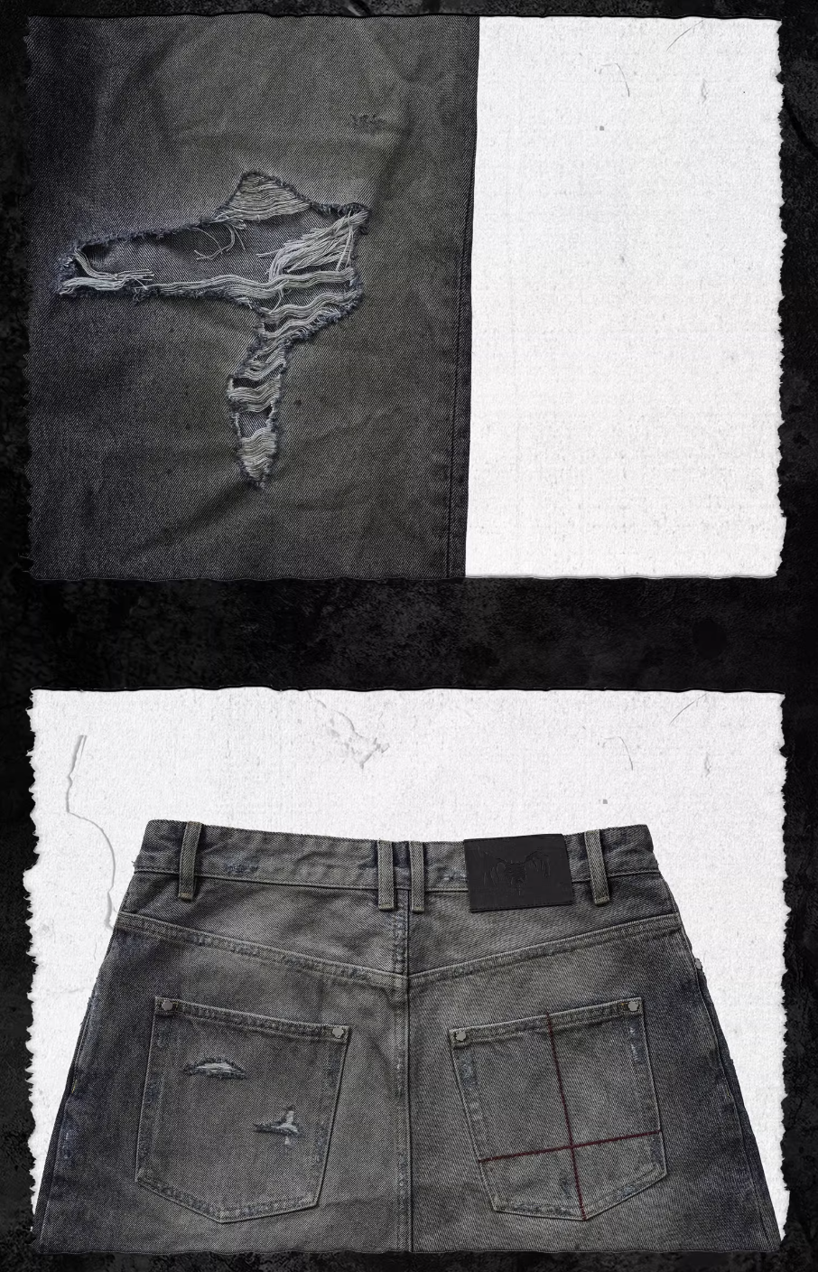 UNDERWATER Dirty Dye Aged Torn Baggy Jeans | Face 3 Face