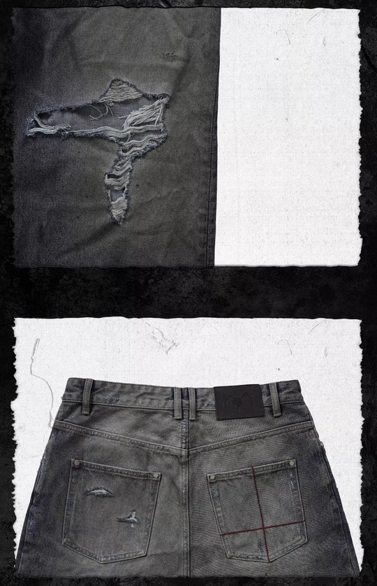 UNDERWATER Dirty Dye Aged Torn Baggy Jeans | Face 3 Face