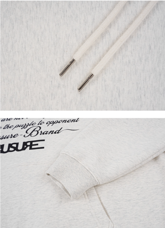 RUSURE Flower Gray Slogan Hoodie | Face 3 Face