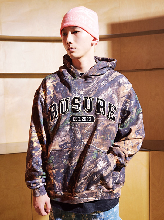RUSURE Tree Camouflage Logo Patch Embroidered Hoodie | Face 3 Face
