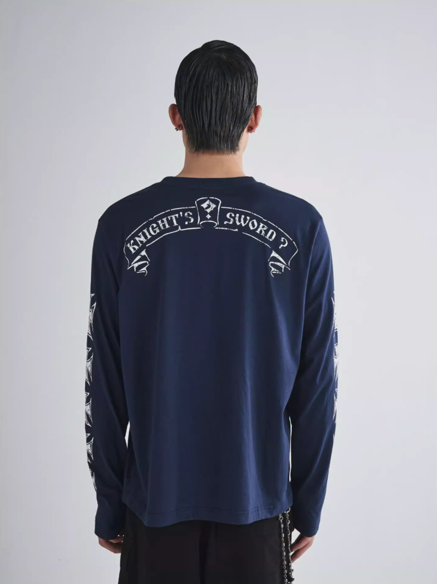 RUSURE Cross Logo Print Long Sleeve Tee | Face 3 Face
