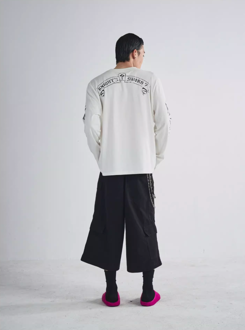 RUSURE Cross Logo Print Long Sleeve Tee | Face 3 Face