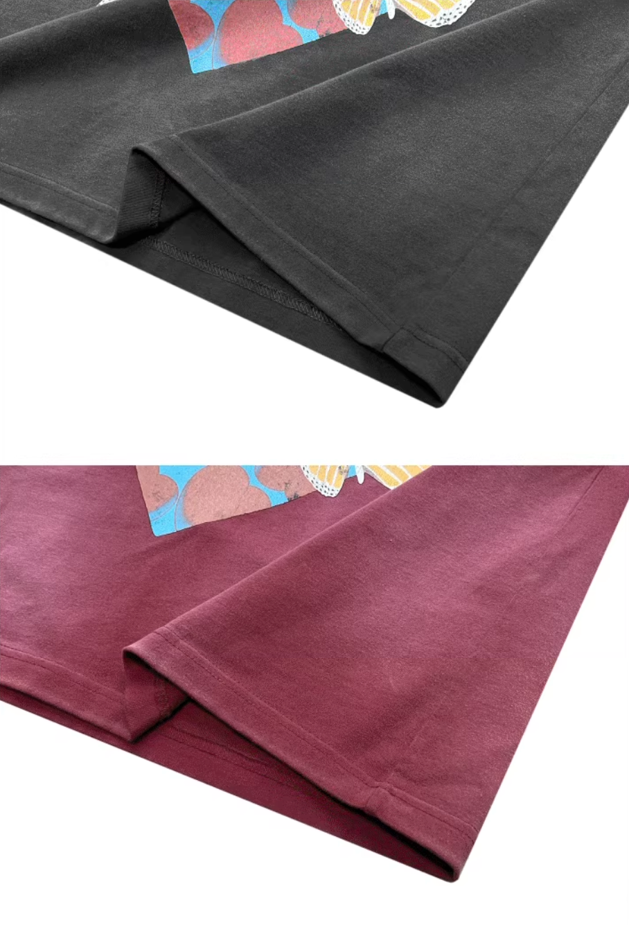 RUSURE Washed Butterfly Heart Print Tee | Face 3 Face