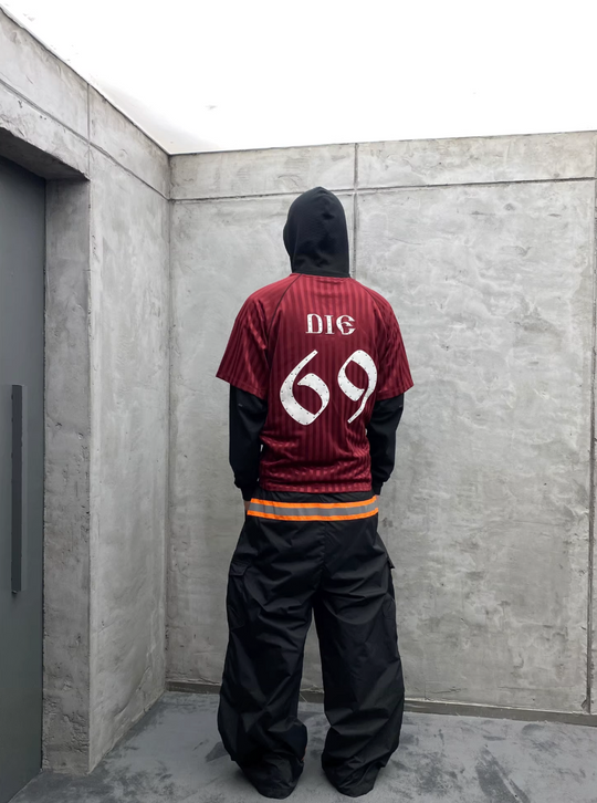 RUSURE Striped Patch Rivets Soccer Jersey | Face 3 Face