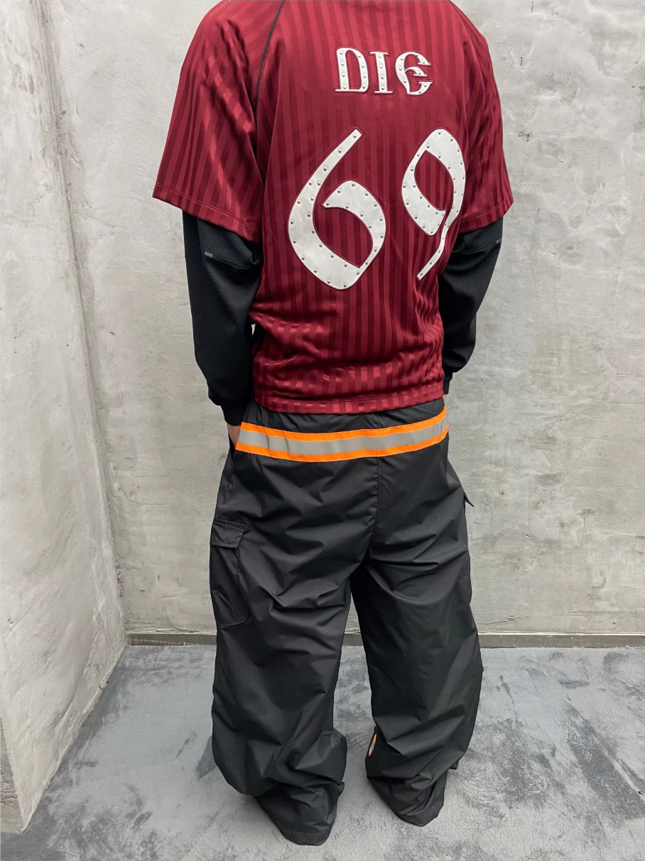 RUSURE Striped Patch Rivets Soccer Jersey | Face 3 Face